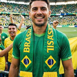 Classic Style Football <b>Scarf</b> Warm Acrylic Fabric Comfortable Fit For Supporters At Football Events And Matches - Product Image 6