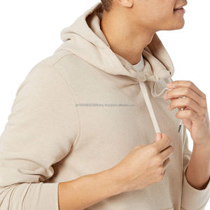 Basics Sweat à capuche en molleton français de haute qualité 500 g/m², lourd, à épaules tombantes, sans cordons, surdimensionné pour hommes - Product Image 4