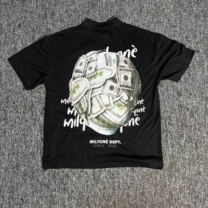เสื้อยืดคอกลมแขนสั้นผู้ชาย <span class=keywords><strong>Rich</strong></span> Off Fashion สีเขียว ผ้าฝ้ายถัก สไตล์สตรีท ทรงปกติ พิมพ์ลายกราฟิก - Product Image 2