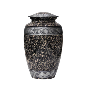 Urnes funéraires en aluminium pour adultes avec gravure, finition en étain et couleur bleue, fournitures funéraires en métal pour cendres humaines - Product Image 5