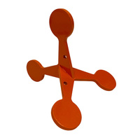 Cible de tir portable mini 12x12x12cm orange pour lance-pierre, épaisseur 4mm, réinitialisation automatique, haute visibilité