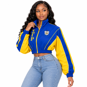 Sigma Gamma Rho Windbreaker <b>Lightweight</b> Windcheater Casual Trendy Outdoor Windproof Zip-Up Shell <b>Jacket</b> For <b>Women</b> - Product Image 3