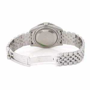 Luxury <b>Iced</b> <b>Out</b> Moissanite Quartz <b>Watch</b> 40mm Silver Diamond Bust Down Stainless Steel Hip Hop - Product Image 3