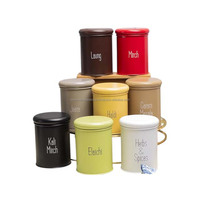Ensemble de pots à épices en acier multi-tons de qualité supérieure, écologiques, modernes et luxueux, avec support pour 8 pots, pour la conservation de la fraîcheur, utilisation en cuisine
