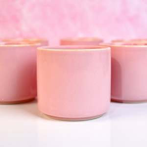 ชุดถ้วยชาเซรามิกโบนไชน่าสีชมพูหวาน 2 ใบ - Product Image 1