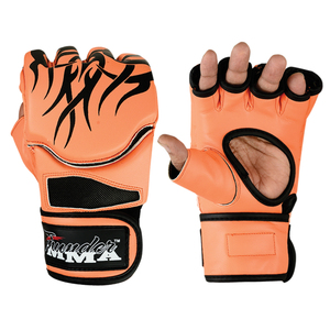 Wholesale High Quality Lightweight MMA Training Half Finger Gloves PU Leather Professional Open Palm for Adult Protection - Product Image 1