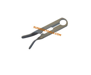 Pince à épiler en acier, forme baguette conique, outil de préhension pour la pose de bijoux DIY - Product Image 2