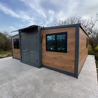 Bâtiment préfabriqué portable 20 pieds 40 pieds, maison conteneur extensible en acier étanche, bureau à domicile, petites maisons à énergie solaire