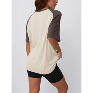 Camisetas de manga corta de gran tamaño para mujer, Camisetas básicas bonitas para entrenamiento informal de verano, 2025 - Product Image 3