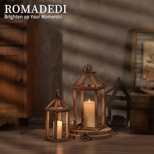 Faroles Rústicos de Madera de Cedro al por Mayor - Iluminación Decorativa Hecha a Mano - Product Image 3