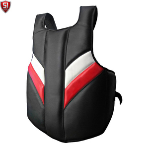 Protège-poitrine d'entraînement de boxe réglable, gilet de protection pour arts martiaux, doublure en cuir, écologique et respirant pour les exercices de Taekwondo et de Karaté - Product Image 4