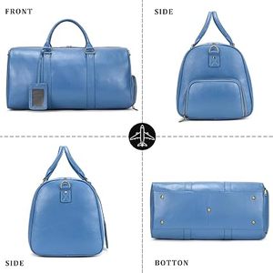 Men's Genuine Leather Customizable Size & Closure High Quality Eco-Friendly <b>Overnight</b> Travel Duffle <b>Bag</b>-Cabin Carry-On Weekender - Product Image 6