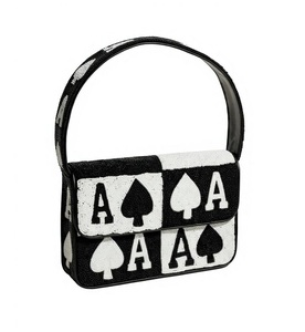 Best Quality <b>Red</b> White Embroidered Beaded Bag Trendy Square Top Handle <b>Purse</b> Fashionable Women for Handbag Parties Wedding - Product Image 5