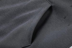 Sudadera con Capucha Unisex Negra Tie-Dye, Estilo Utilitario, Oversize, con Cierre de Cremallera, Manga Larga, Múltiples Bolsillos, Casual, Táctica, para Exteriores - Product Image 3