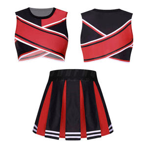 Conjunto de Uniforme Personalizado OEM para Animadoras: Top Corto y Pantalones Cortos con Estampado para Prácticas - Product Image 3