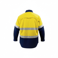 Camisa de Seguridad Sapeemo Deportiva de Alta Visibilidad, Reflectante, Transpirable, con Detección de Agujas, Impresión Serigrafiada, para Hombre, de Dos Tonos, Manga Larga