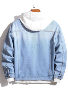 Heavy lined <b>men</b> <b>denim</b> <b>jacket</b> vintage style sherpa collar winter warm fashion outerwear with jean material casual - Product Image 2