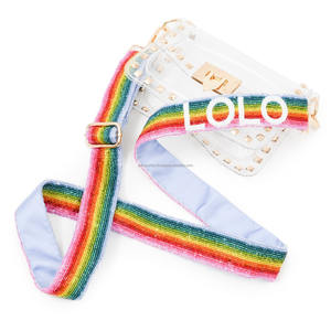 LOLO, cuentas de semillas ajustables hechas a mano, correa de monedero duradera impermeable profesional, gancho cruzado con cuentas de arcoíris personalizado, juego Vintage - Product Image 4