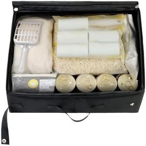 Portable <b>Cat</b> Travel Litter <b>Box</b> with Zipped Lid Foldable and Easy-Carry Design Waterproof No Leakage or Smell - Product Image 2