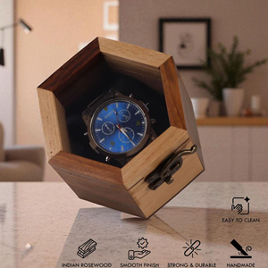 Caja de Madera para Relojes con Acabado Decorativo de Madera, Organizador de Almacenamiento para Coleccionistas de Relojes de AYAANS - Product Image 2