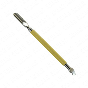 Custom Yellow Stainless Steel Nail Cuticle Pusher Professional Manicure <b>Pedicure</b> <b>Tool</b> Set with ODM Private Label Options - Product Image 4