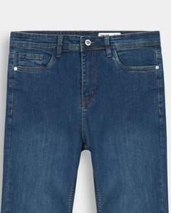 High Quality Custom Men Carrot Fit Denim Jeans <b>Pants</b>-Breathable Classic Navy Blue Jean for Spring Winter Woven Letter Pattern - Product Image 3