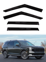 Hyundai Palisade 2026-ON Pare-vent transparent noir en acrylique Slimline GCS HY1196, lot de 4, pour vitres de voiture, protection et décoration