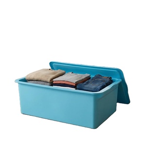 OEM Custom PP <b>Plastic</b> Storage <b>Box</b> With Lid Stackable Storage Solution - Product Image 1