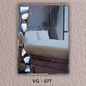 Distinctive and Elegant V-Groove Design <b>Mirror</b> Frameless with Clear Reflection glass Art Decor - Product Image 2