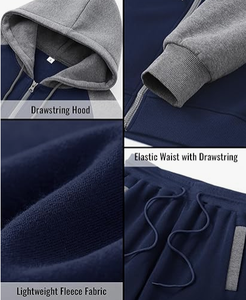 Ropa Deportiva de Invierno Ecológica Personalizada para Hombre, al por Mayor, Reversible, Transpirable, Antibacteriana, con Capucha, Sólida - Product Image 4