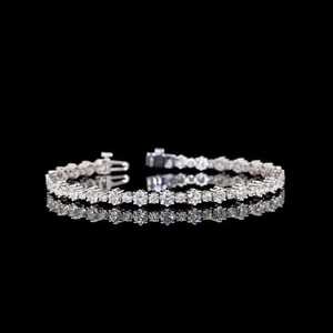 RAMDUT IMPEX Moissanite Tennis Bracelet Silver Plated Brilliant Cut Sparkling Trendy Elegant Unisex <b>Gift</b> Her Engagement GRA - Product Image 3