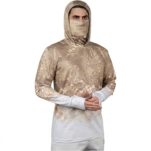 OEM Factory Custom <b>Hooded</b> Fishing <b>Shirt</b> UPF 50+ Anti UV Quick Dry Long Sleeve Polyester Jersey Wear - Product Image 3