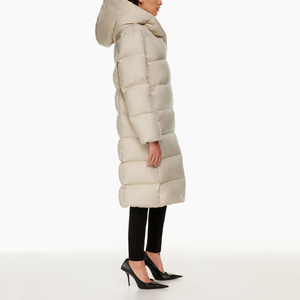Veste d'hiver épaisse en coton personnalisée LONG pour femmes, veste matelassée en duvet, parka, veste imperméable coupe-vent - Product Image 3