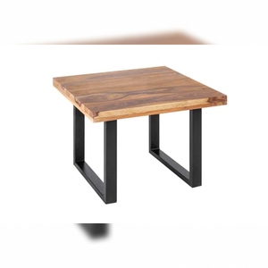 Table basse en bois Vandana Vintage Harmony IRON CRAFT 60cm finition pierre Sheesham marron Design industriel - Product Image 2