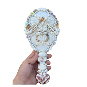 Luxury Seashell Handheld Mirror Natural Shell Decorative Makeup Mirror Wedding Bridesmaid Gift - Product Image 2