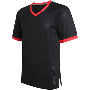 Maillots de football américain personnalisés en polyester 100 %, séchage rapide, pas chers, vente en gros, avec empiècements latéraux en tissu respirant. - Product Image 1