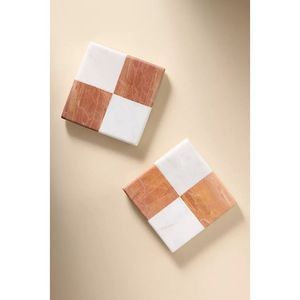 Juego de Posavasos de Mármol Pulido a Mano Ecológico, Duradero, Lavable, Decoración de Mesa de Piedra Natural y Accesorios - Product Image 6