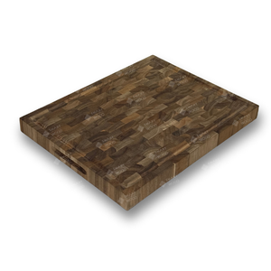 Planche à découper en acacia en gros : Série ArtisanBistro |   Planche de service rectangulaire robuste en bois de coupe transversale avec poignée ergonomique - Product Image 4