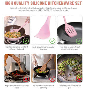 Ensemble d'ustensiles de cuisine en acier inoxydable à faible MOQ, de haute qualité, durables, compatibles lave-vaisselle et four, légers, pour usage quotidien - Product Image 2