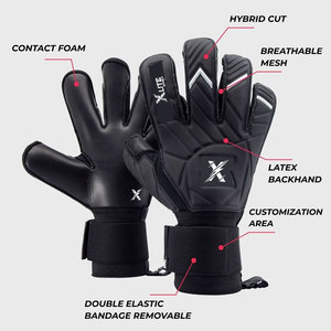 Nouveaux gants d'entraînement de gardien de but de football professionnels, paume en cuir, adhérence totale, antidérapants, pour hommes et jeunes. - Product Image 4