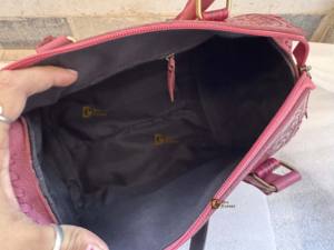 Bolso de Mano de Cuero Tallado a Mano, Estilo Bohemio, Color Rosa, Multiusos, Hecho a Mano, Estilo Occidental - Product Image 6