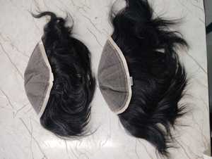 Peluca india de encaje completo para hombre, extensiones de cabello con parche, todos los colores, puntas gruesas - Product Image 1
