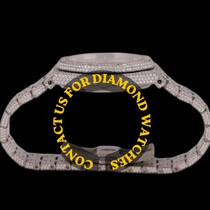 Reloj de pulsera de cuarzo estilo hip hop con incrustaciones de diamantes para hombre, disponible al por mayor con calidad y precio de exportación. - Product Image 5