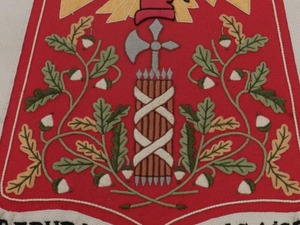 Bandera Ceremonial Bordada a Mano con Hilo Dorado y Verde, Bandera Estándar Personalizada - Product Image 5