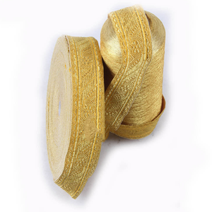 Encaje Trenzado de Mylar Dorado de Alta Calidad, Personalizado, de Alta Visibilidad, Nuevo Diseño, Fabricación en Fábrica - Product Image 1