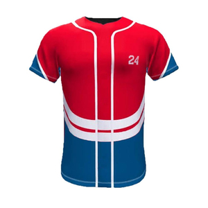Maillots de baseball personnalisés OEM en polyester respirant à 100 % avec motif 3D, options de logo personnalisé vierges - Vêtements de sport en gros - Product Image 4