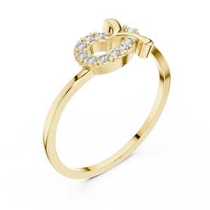 แหวนเพชรทรงกลมแบบคลาสสิกเรียบง่ายสำหรับผู้หญิง ทองคำแท้ 14k สามารถสวมซ้อนกันได้ เหมาะสำหรับเป็นของขวัญ งานหมั้น วันครบรอบแต่งงาน - Product Image 3