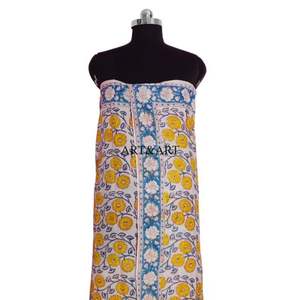 Pareo/Sarong 100% coton pour femme, imprimé à la main, confortable, léger, avec écharpe légère pour se couvrir. - Product Image 3