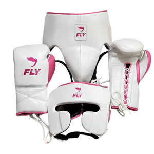 Ensemble de boxe léger professionnel OEM sur mesure en cuir de vachette véritable de haute qualité pour le sparring - Product Image 4