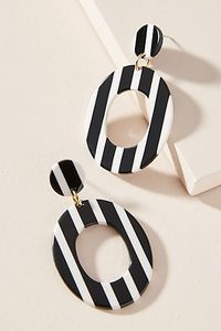 Elegantes Pendientes Colgantes Geométricos Tradicionales de Resina Epoxi Pintados a Mano para Niñas, Joyería de Moda para Fiestas, Colección de Regalos - Product Image 4